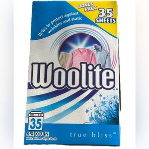 New vintage Woolite Vintage Fabric Softener True Bliss 35 Dryer Sheets